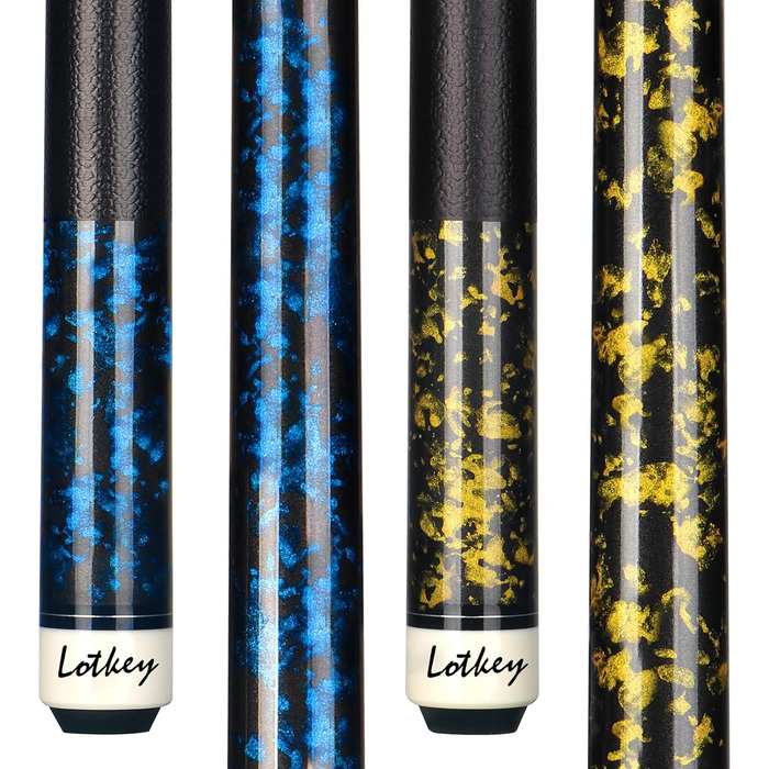 Більярдний кий LOTKEY 58'' (21 oz) з крейдою (2 шт.) - міцний кий з цілісного дерева для професійних гравців
