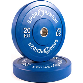 Бамперні диски Sporttrend 24 2 x 20 кг для штанги, гумові вагові пластини для фітнесу, тренувань, важкої атлетики