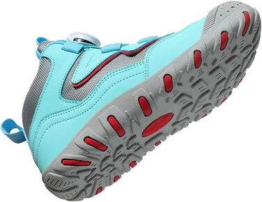 Дитячі баскетбольні кросівки Kinder Swivel Buckle: зручні трекінгові черевики для дівчаток та хлопчиків, водонепроникні, дихаючі, з антиковзкою підошвою (32 EU, блакитні)