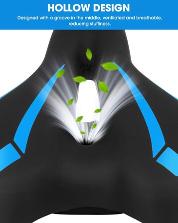 Гелевий велосипедний сідло MSDADA, унісекс, водонепроникний, блакитний