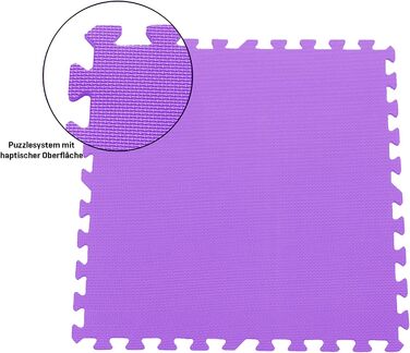 Набір з 8 захисних килимків та 16 крайових елементів, 60x60x1 см, для фітнесу, спорту, йоги, пазл-мат, підлоговий мат, EVA, вибір кольору, 2,88 м²