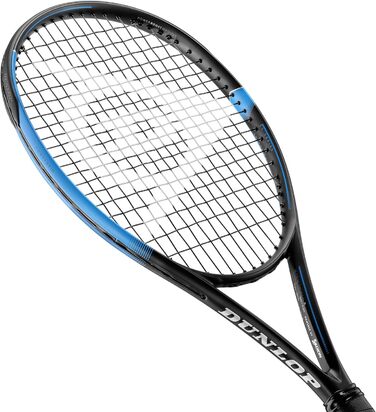 Тенісна ракетка Dunlop FX 500 LS 285г, турнірна, чорна-синя, без струн
