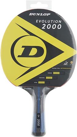 Настільна ракетка Dunlop Evolution 2000, ITTF, для просунутих, чорна, універсальна