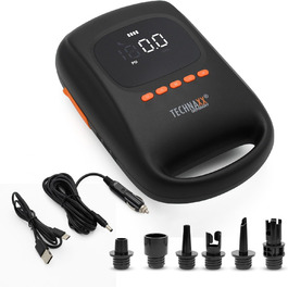 Технакс SUP-насос акумуляторний з Powerbank TX-266 7500 mAh, автоматичний вимкнення, 2 LED, USB-C, 12V, для надувних водних видів спорту Технакс SUP-насос акумуляторний з Powerbank TX-266 7500 mAh, автоматичний вимкнення, 2 LED, USB-C, 12V, для надувних водних видів спорту