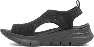 Сандлії Skechers Arch Fit City Catch для жінок (38 EU, чорний мілар з трикотажу)