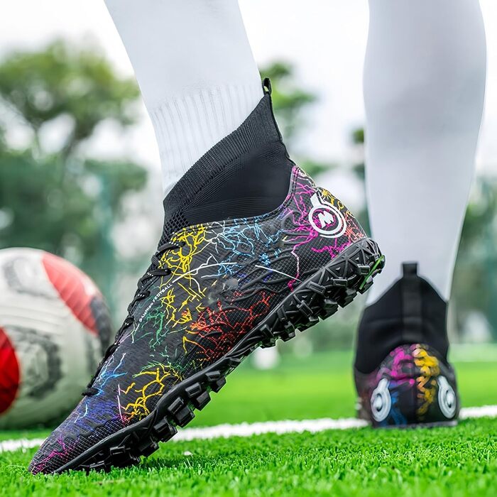 Дитячі футбольні бутси KUUK для штучного газону та залу: футбольні бутси, зала, тренування (38 EU, K028, чорний)