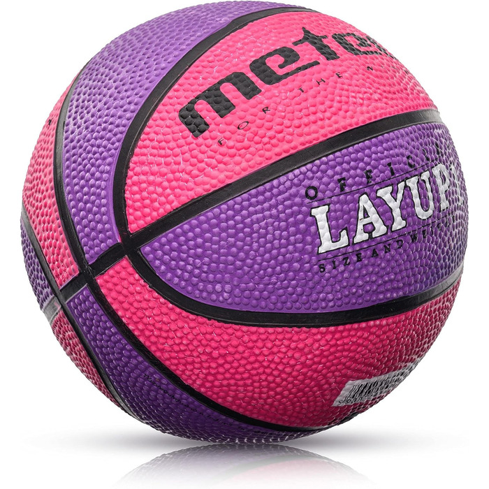 Дитячий баскетбольний м'яч Meteor Layup Kinder Mini #4 (рожевий) для дітей 4-8 років – ідеальний для тренувань та гри
