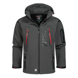 Чоловіча куртка Softshell Geographical Norway Tangata — функціональна outdoor куртка, червоний/темно-сірий, розмір S