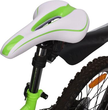 Сідло для гірського велосипеда Robuster, біло-зелене