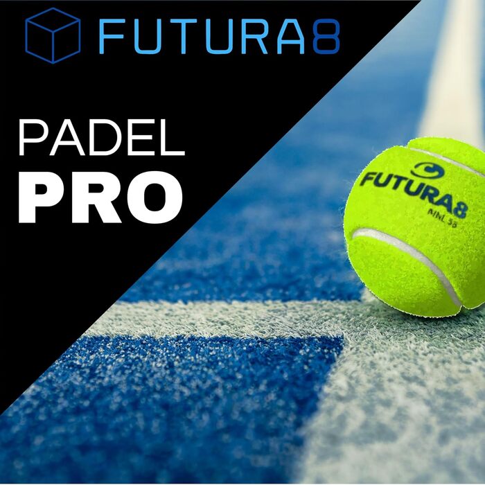 FUTURA8 М'ячі для падел-тенісу, 3 шт. в упаковці, преміум-якість, стабільний відскік, довговічні, для тренувань та турнірів, підходять для гри в приміщенні та на вулиці, професійні м'ячі