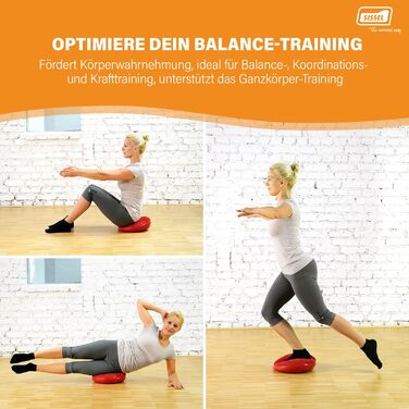 SISSEL® Balancefit® - балансувальний диск для вправ на весь тіл, масажу стоп та тазового дна. Зроблено в Німеччині. Ø32см, 7см, до 130кг (червоний)