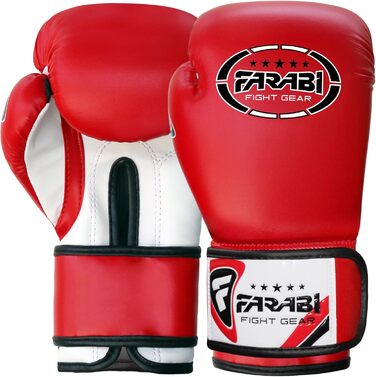Боксерські рукавички Farabi Sports для дітей 8oz/6oz - білі. Ідеально для боксу, ММА, муай-тай, кікбоксингу та спарингу.
