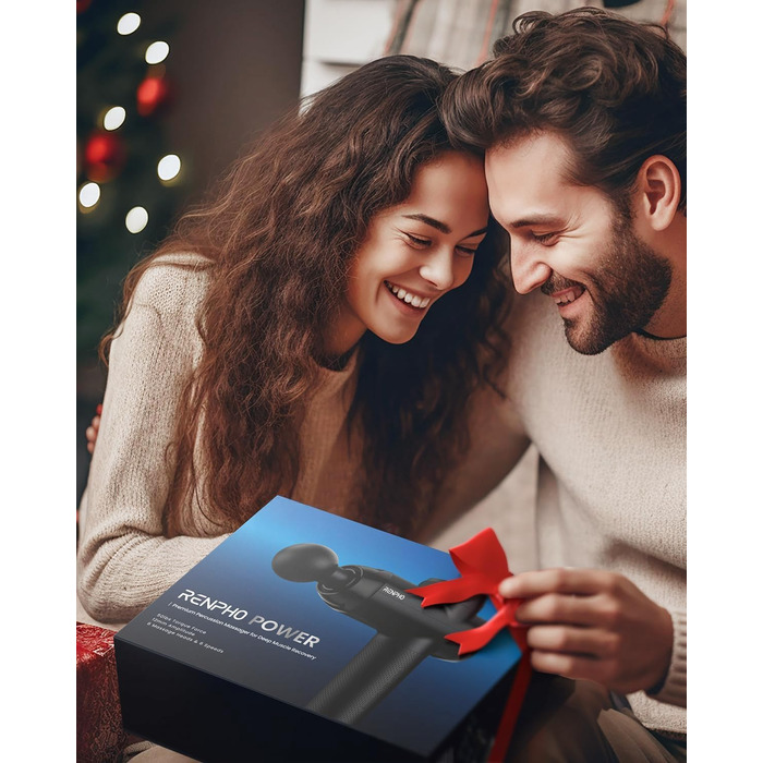 Масажер RENPHO R3 Power - пістолет для масажу з LED-дисплеєм та 6 насадками | Для спини, м'язів, релаксації