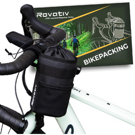 Сумка для керма Rovativ Bikepacking Snack-Pack 1,4 л з додатковою кишенею для їжі, для гравійного, шосейного велосипеда та MTB