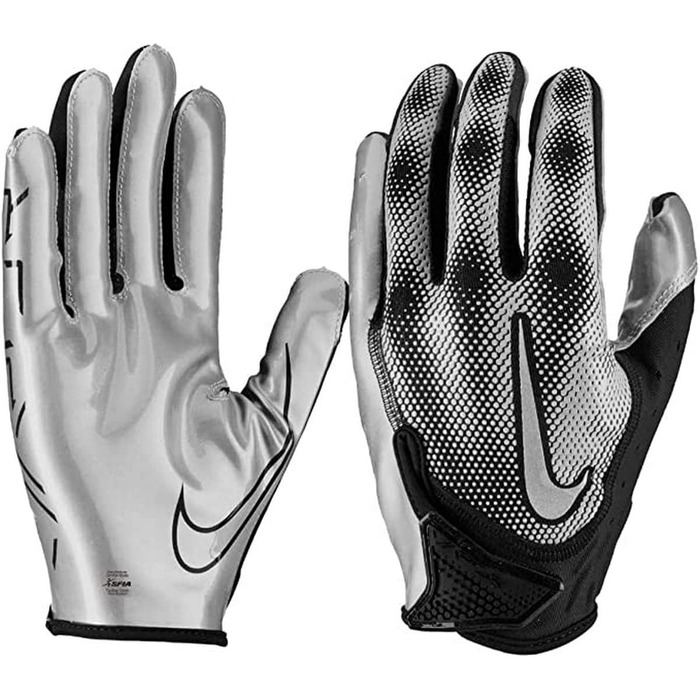 Футбольні рукавички Nike Vapor Jet 7.0 для чоловіків, білі, металево-срібні, розмір S