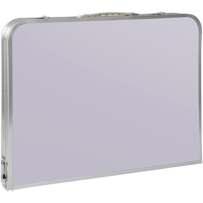 Складаний столик Qimu 60 см, з алюмінію, регульована висота 26/56 см, для саду та пікніка (білий)