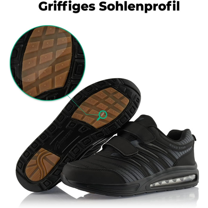 Кросівки для бігу жіночі та чоловічі з амортизацією, спортивні, легкі, чорні, 45 EU