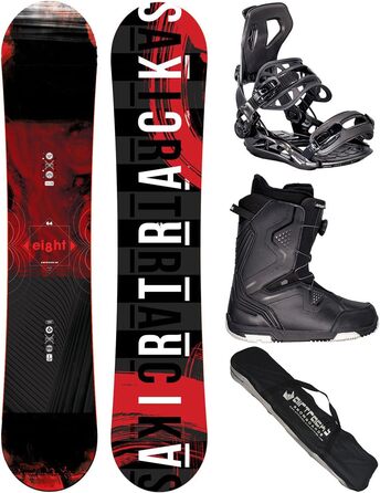 Airtracks Сноуборд Сет: дошка, кріплення, черевики, сумка + SB Bag. Розміри: 150, 155, 160, 164 см