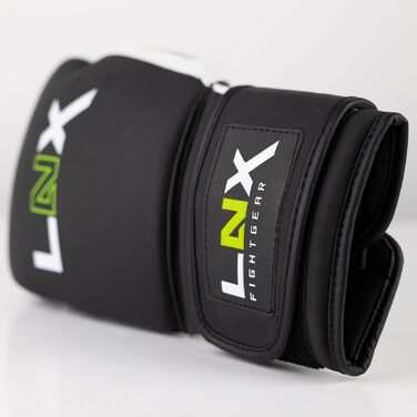 Боксерські рукавички LNX Pro-One зі шкіри, професійні для спарингу та тренувань, 14 унцій, чорні/чорно-білі, для чоловіків і жінок