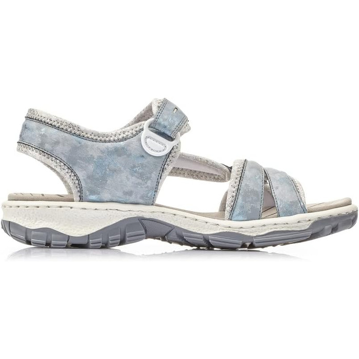 Жіночі сандалії Rieker 68879, блакитні, розмір 38 EU, вузька колодка