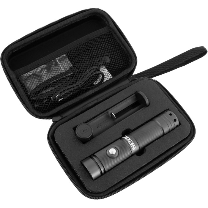 SEAC i25 Підводна лампа 1000 люменів: перезарядна, глибина 100м, Li-Ion акумулятор 3450 mAh, вузький 6° світловий пучок, компактна та легка