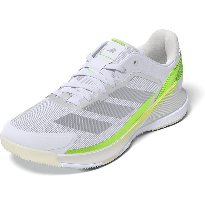 Жіноче взуття для падел-тенісу Adidas Courtquick W, розмір 41 1/3 EU, Cloud White/Silver Metallic/Lucid Lemon