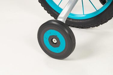Дитячий велосипед Kinderfahrrad Blue Ice 16 дюймів зі стабілізаторами та пляшкою для води, 5-7 років
