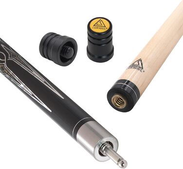 CUESOUL Більярдний кий 58 дюймів, 21oz, 13 мм наконечник, з Irish Wrap, у комплекті сумка для кия блакитного/коричневого кольору PC011