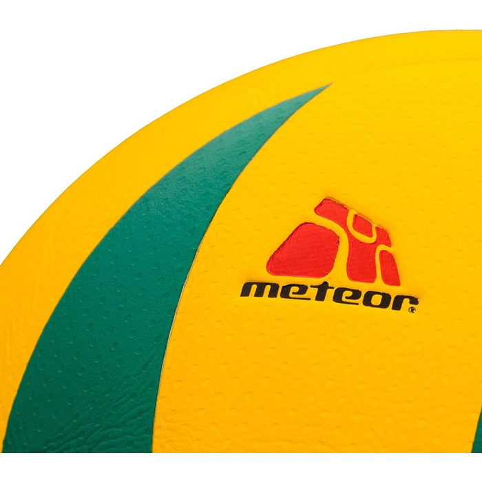 М'яч волейбольний Meteor® #5 NEX Green/Yellow для дітей, юнаків та дам, тренувальний, м'який, з надійним зчепленням