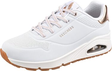 Кросівки жіночі Skechers UNO Shimmer Away White/Rose Gold 40 EU з Durabuck та Duraleather
