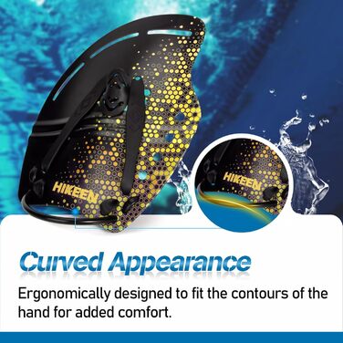 Плавці для плавання Profi, вигнуті, гідродинамічний дизайн, регульовані ремінці, для силових тренувань, жовті