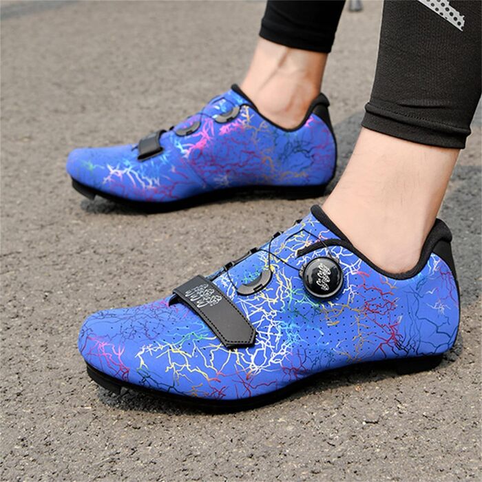 Велотуфлі для чоловіків та жінок SPD/SPD-SL: зручні, дихаючі, для шосе та MTB, синього кольору, 43 EU