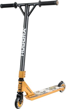 Трюковий самокат HUDORA XR-25 Gold для підлітків, алюмінієвий, до 100 кг, підшипники ABEC 7, 54x30x20 см