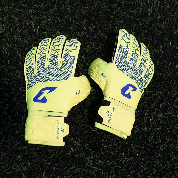 Воротарські рукавиці дитячі CATCH & KEEP Kralle Junior Pro 3.0 Dragon Grip (розмір 3-7) для футболу з підтримкою великого пальця
