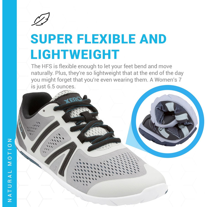 Жіночі бігові кросівки Xero Shoes HFS, сірий колір Aurora, розмір 41.5 EU