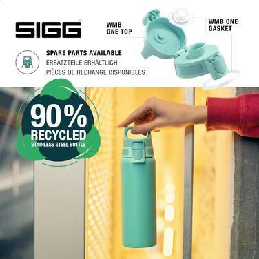 SIGG пляшка для напоїв з нержавіючої сталі 0,75 л, Shield ONE, легка, герметична, для газованих напоїв, BPA-free, Glacier