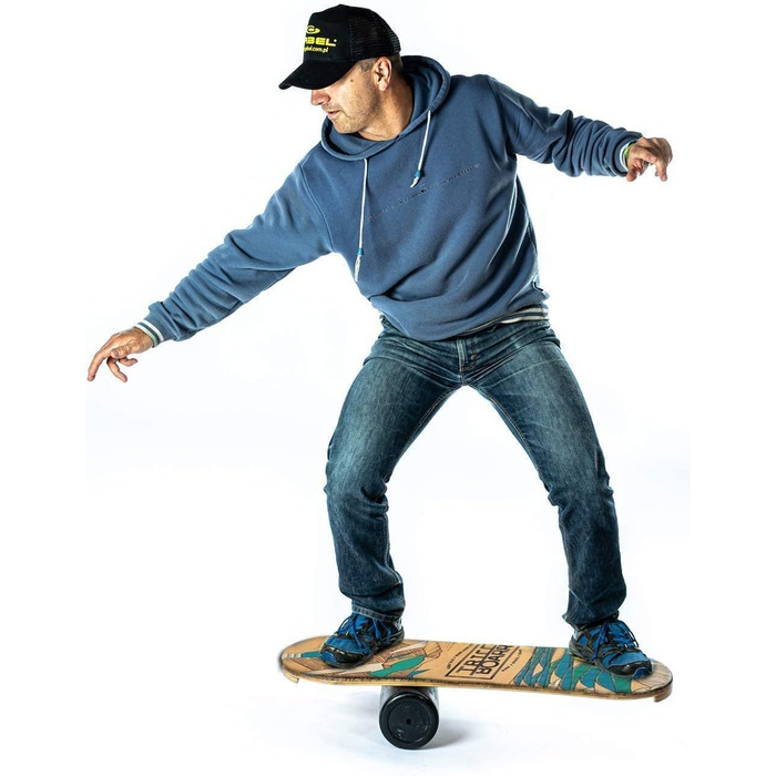 Тренувальний балансборд Trickboard Summer: дошка, ролик, килимок, наклейка – для скейтборду, серфінгу, сноуборду, вейкборду