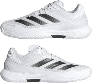 Кросівки для тенісу Adidas Defiant Speed 2 чоловічі 44 EU, біло-чорно-сірі