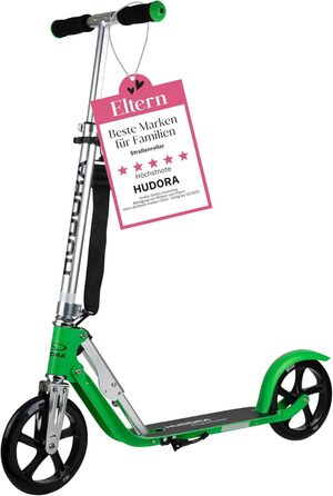Самокат HUDORA BigWheel 205 алюмінієвий, міський, складаний, для дітей і дорослих до 100 кг, з підніжкою