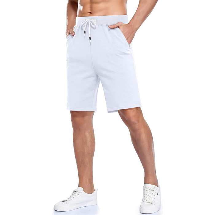 Чоловічі шорти для бігу та тренувань, бавовна, 2 шт. в упаковці (чорний/світло-сірий)