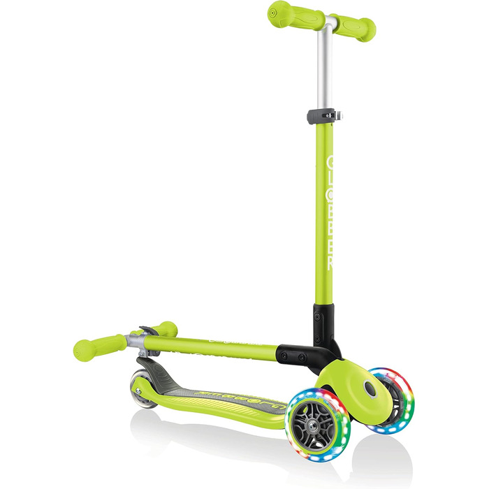 Дитячий самокат GLOBBER Primo Foldable Lights, 3-колісний, регульована висота, LED колеса, колеса 120/80 мм, підшипники ABEC 5