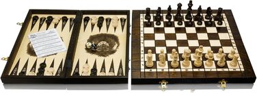 Набір 3в1 Шахи, Нарди, Дама Master of Chess XL 40 см, ручна робота, дорожній набір для дітей і дорослих