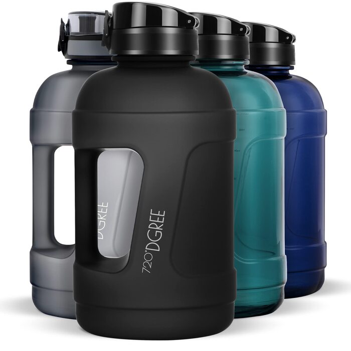 Фляга для спорту 720°DGREE 'uberBottle Jug' 2300 мл, чорна, без BPA, з Softtouch покриттям