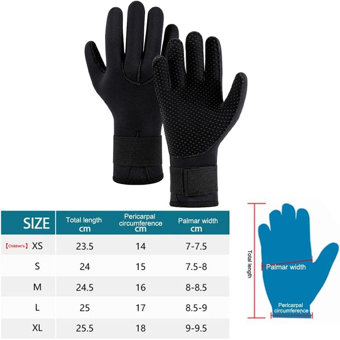 Рукавички для дайвінгу pdodo з неопрену 3/5 мм, чорні, непромокаючі, для чоловіків та жінок, для плавання, серфінгу та риболовлі