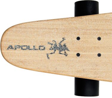 Лонгборд Apollo Hawaiian Wulff Bamboo з підшипниками ABEC, Drop Through, для фрірайду та круїзингу