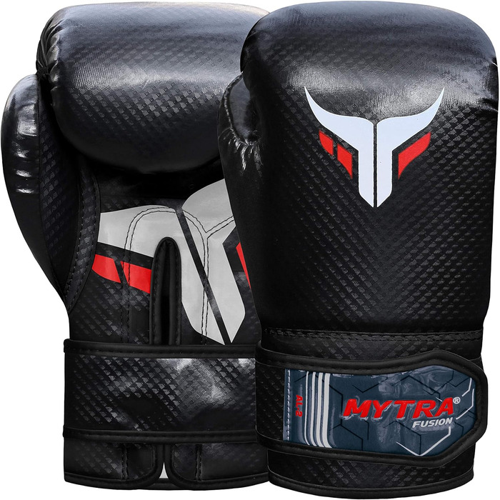 Дитячі боксерські рукавички Mytra Fusion 4 oz для тренувань, спарингів та кікбоксингу, чорні