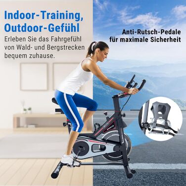 AsVIVA S14 Indoor Cycle Speedbike: фітнес-велотренажер з 15 кг маховиком, Bluetooth-комп'ютером, сумісний з додатками, регульоване сідло та плавний опір