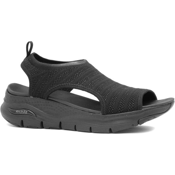 Сандлії Skechers Arch Fit City Catch для жінок (38 EU, чорний мілар з трикотажу)