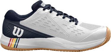 Тенісне взуття Wilson Rush Pro Ace Clay для чоловіків, білий, темно-синій, Gum1a, 45 1/3 EU