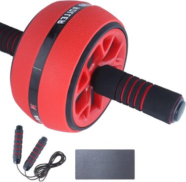 Набір для дому Calma Dragon 2-в-1: ролер для пресу та скакалка, фітнес-тренажер, червоний